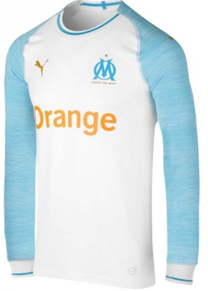 Camisa oficial Puma Olympique de Marseille 2018 2019 I jogador manga comprida